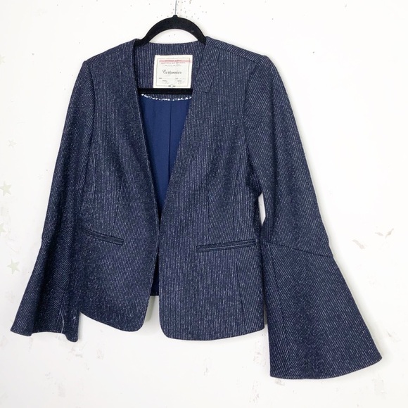 𝅺ANTHROPOLOGIE Cartonnier Navy striped blazer - Picture 6 of 10